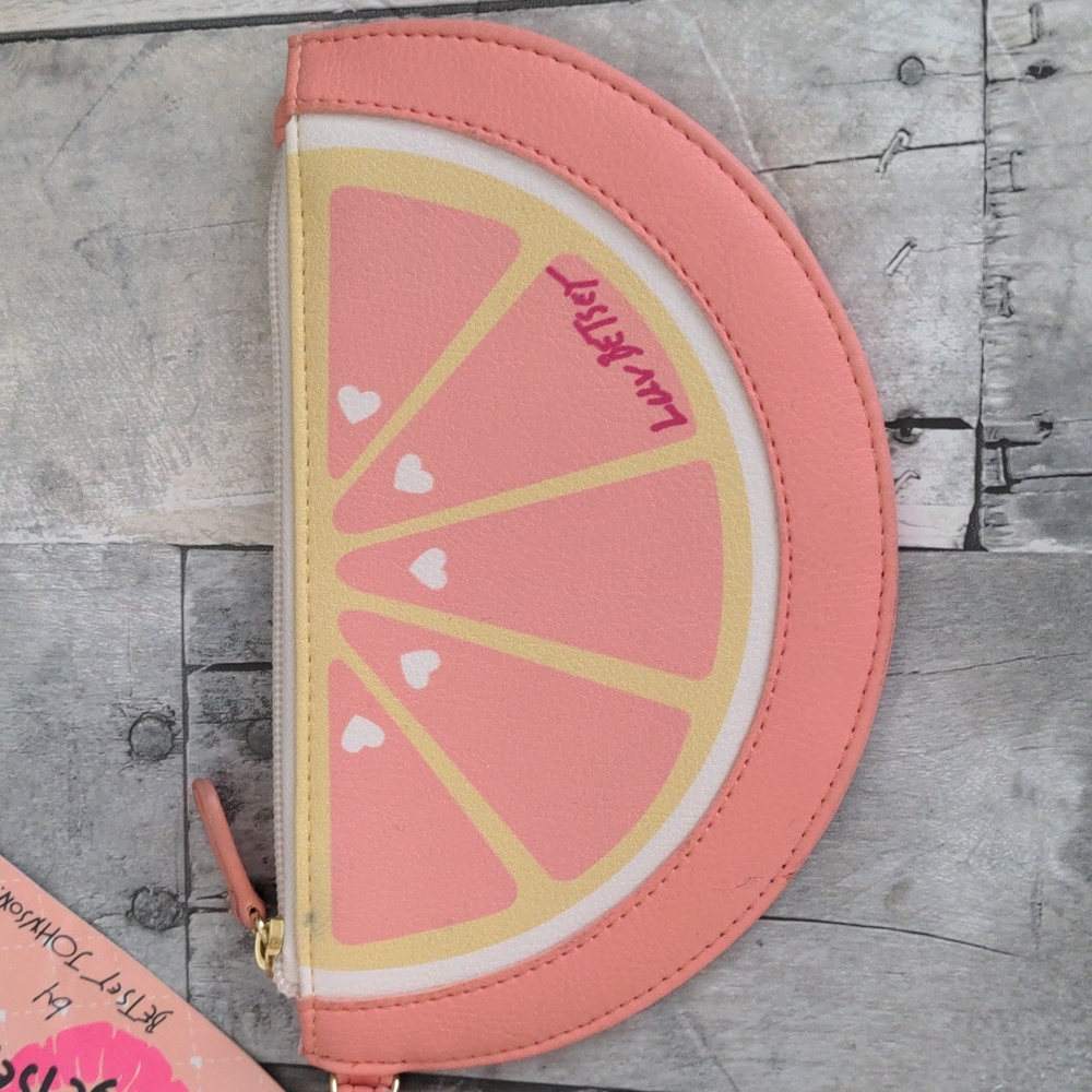 NWT Betsey Johnson Grapefruit Slice Wristlet - Picture 5 of 7